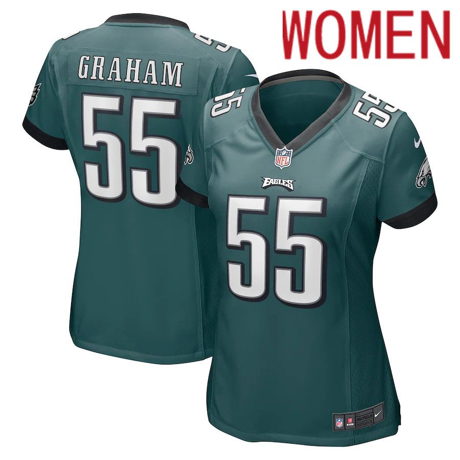Women Philadelphia Eagles 55 Brandon Graham Nike Midnight Green Game NFL Jersey